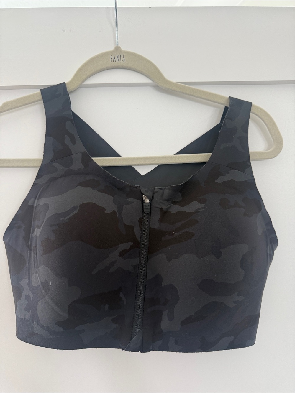 lululemon athletica Black Camo Front-Zip Sports Bra